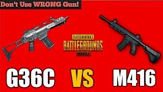 G36C VS M416  ULTIMATE COMPARISON PUBG MOBILE Lightspeed  Samtaria [upl. by Yttik410]