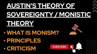 Austins theory of sovereignty  Monistic theory  Principles and Criticism  Simplify Law [upl. by Tebazile]