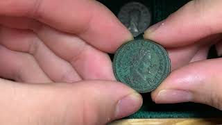 Roman bronze follis coin of Constantine I as Caesar [upl. by Garzon722]