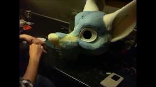 Fursuit Head Tutorial  Time Lapse  Part 2  Eyes [upl. by Laenej]