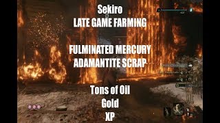 Backstab Only Farming Mercury and Adamantite Route for Sekiro Late Game Only [upl. by Rinaldo]