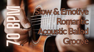 Slow Emotive Romantic Acoustic Ballad Groove  70 BPM  Guitar Backing Track in C minor  JBsJT 37 [upl. by Calbert]