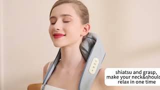 kneading neck and shoulder massager [upl. by Airdnekal]