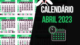 ➥ CALENDÁRIO ABRIL 2023  DATAS MÊS DE ABRIL 2023  QUAL A DATA DE HOJE [upl. by Zebapda338]