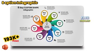 9MS PowerPoint Tutorial  8 Step Circular Infographic design [upl. by Castora620]