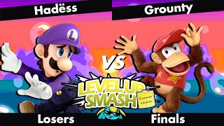 Level Up Summer Smash 8  Hadëss Luigi vs Grounty Diddy Kong  LF [upl. by Nnaear44]