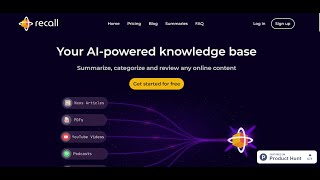 Recall AI Demo How To Use Recall AI  Artificial Intelligence Tools [upl. by Fradin]