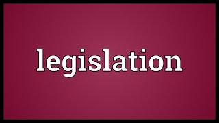 Legislation Meaning [upl. by Darmit627]