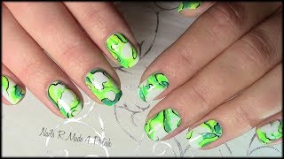 Neon Grüne Frühlingsnägel einfach selber machen  Spring Nailart Tutorial [upl. by Giffy698]