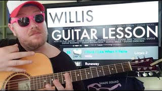 How to Play quotI Think I Like it When it Rainsquot by Willis  Easy Guitar Tutorial  Beginner Lesson [upl. by Ahsinauj]