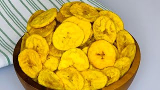 HEALTHY  BAKED PLANTAIN CHIPS [upl. by Rednijar529]