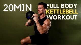 20MIN SINGLE KETTLEBELL WORKOUT  Full body [upl. by Nicolis]