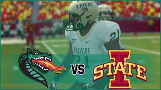 NCAA Football 14 UAB Blazers Dynasty Year 1 Game 1 at Iowa State Cyclones [upl. by Cornelle]