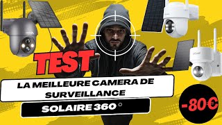 La meilleure caméra de Surveillance Solaire pour extérieur Wifi sans fil a moins de 80 euros [upl. by Eberhart]