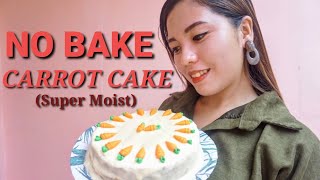 NO BAKE CARROT CAKE w BUTTERCREAM FROSTING RICE COOKER EDITION [upl. by Faith]