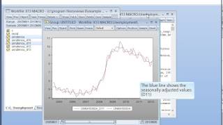 EViews 8 Census X13 Seasonal Adjustment [upl. by Scheld715]