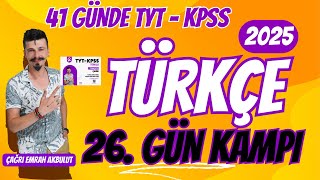 41 GÜNDE KPSS  TYT TÜRKÇE 26 GÜN KAMPI NOKTALAMA İŞARETLERİ 2025 [upl. by Beitris]