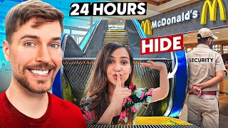 MR BEAST Challenged us to SURVIVE in MCDonalds for 24 Hours😱 [upl. by Artemas542]