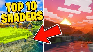 Top 10 Shaders for Minecraft Bedrock 121 Android IOS Xbox One Ps4 MCPE [upl. by Ydnamron804]