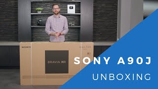 Unboxing And First Look At The Sony A90J OLED  2021 [upl. by Nyra550]