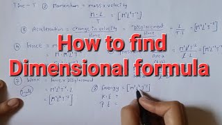 How to find dimensional formula Dimensional formula trick  Class 1112th [upl. by Vern]