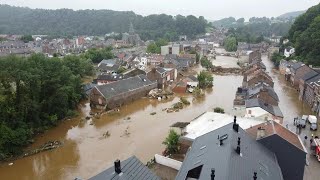 Flooding in the Belgian city of Pepinster  AFP [upl. by Astrea]