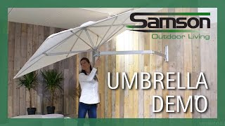 Paraflex wall mounted umbrella demonstration [upl. by Garry]