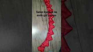 saten kurdele ile evde gül yapımı [upl. by Odlaniger719]