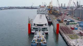 AROSA RHEIN MAX Loading on Yacht Express in Constanta Port [upl. by Correy]