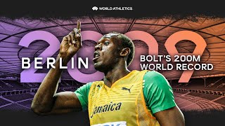 Usain Bolts 200m world record 🌎  World Athletics Championships Berlin 2009 [upl. by Anitram]