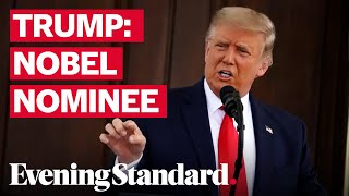 Donald Trump nominated for Nobel Peace Prize [upl. by Nemracledairam61]