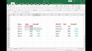 How to Calculate DailyMonthly Percentage Growth In MS Excel Easy [upl. by Salohcim55]