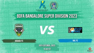 KODAGU FC VS HAL FC  MATCH 106  BDFA BANGALORE SUPER DIVISION 2023 [upl. by Icam22]