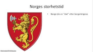 Norsk middelalder  33  Kongeriket Norge gjennom borgerkrig storhet og nedgang [upl. by Yelreveb]