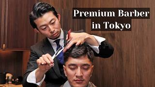 💈ASMR Haircut amp Shave at Traditional Bespoke Barber in Tokyo Japan  No Talking [upl. by Crean]