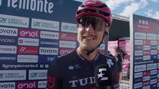 Matteo Trentin  Interview at the start  Gran Piemonte 2024 [upl. by Hsatan573]