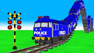 電車アニメ  Railway Crossing  電車アニメ  police railroad crossing fumikiri train 1 [upl. by Hendel]