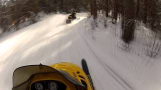 Snomobiling  Bobcaygen and Fenelon Falls Area  Ontario 2012 [upl. by Desdemona]