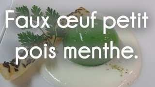 Faux œuf petit pois menthe  recette facile  appéritif  amuse bouche  Albarock [upl. by Kasper485]