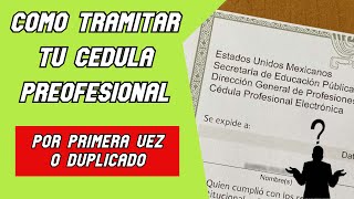 Como Tramitar tu Cédula Profesional │Nueva o Duplicado 🎓 [upl. by Shoshana563]