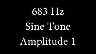 683 Hz Sine Tone Amplitude 1 [upl. by Atsev793]