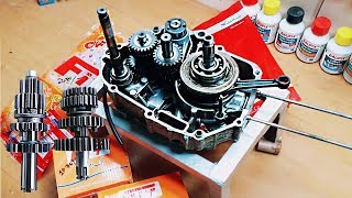 How To Replace Gear Transmission Of CD70 Motorcycle  Gear Stucking Problem [upl. by Assili]