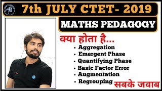 MATHS PEDAGOGY क्या होता है Aggregation Emergent Phase BasicFactorError Augmentation Regrouping [upl. by Haimehen]