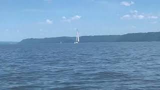 Ever canoe by a shipping barge on the Mississippi river [upl. by Uba]