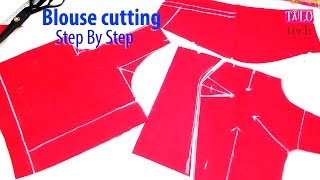 Blouse cutting video step by step clear explanations tailoring class for beginners [upl. by Ardnahs906]