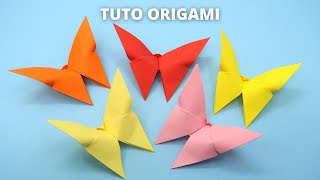 Comment faire un papillon en papier  Origami Facile TUTO [upl. by Mattias998]