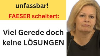 Migrationsgipfel gescheitert mit Nancy Faeser Die große Show ohne Ergebnis [upl. by Conti]