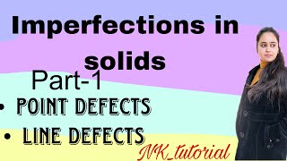 Class12 Imperfections in solidsPoint defects and line defects MSc 2nd semester [upl. by Merc178]