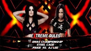 WWE 2K14 Paige vs AJ Lee Steel Cage WWE Divas Championship [upl. by Ahsoet667]