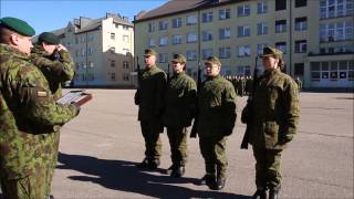 50osios Bazinių kario savanorių įgūdžių kurso laidos priesaikos ceremonija [upl. by Pickering216]